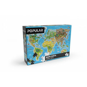 Puzzle - mapa světa - 160 ks