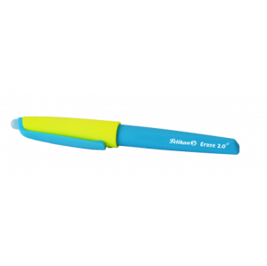 Gumovací pero + 2 náplně - neonově modrá a žlutá